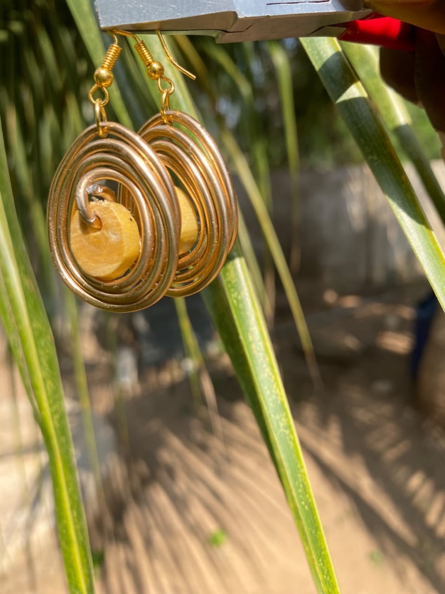 Spiral wire earrings